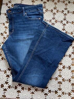 Edgely mid fit flare jeans size 14 dark wash